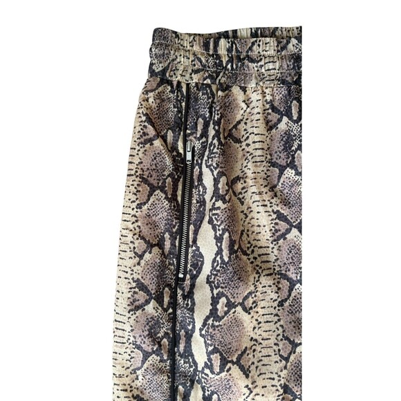 Revolve LPA Snake Print Nylon High Waist Joggers Women's Size Small Zip Pockets - Picture 3 of 14